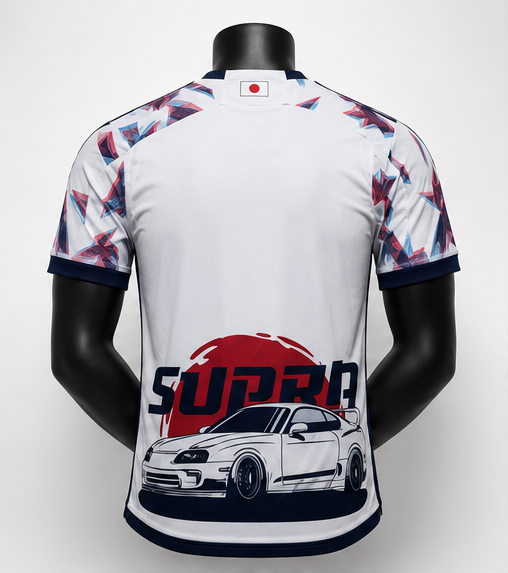 Japan Supra Edition Performance Football Home Jersey – White/Navy