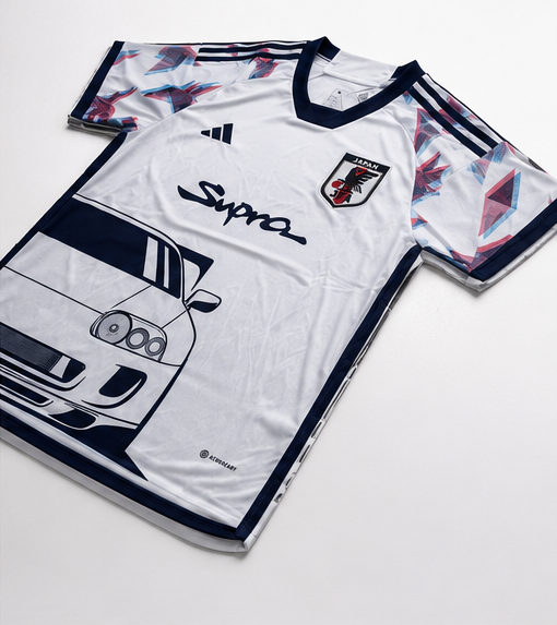 Japan Supra Edition Performance Football Home Jersey – White/Navy