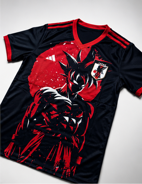Japan Dragon Ball Goku Special Edition Football Away Jersey – Black & Red