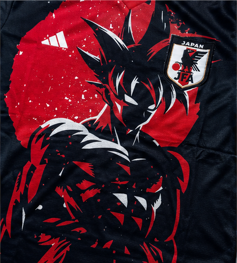 Japan Dragon Ball Goku Special Edition Football Away Jersey – Black & Red