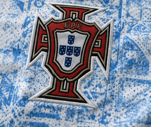 Portugal Ronaldo #7 Blue Mosaic Special Edition Football Away Jersey
